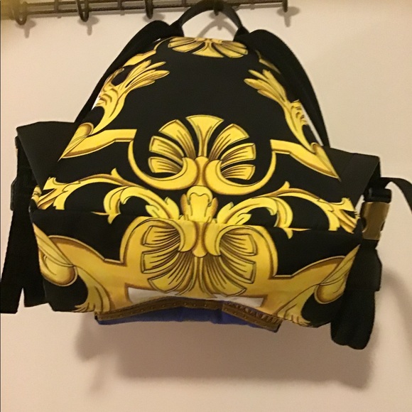 Versace Signature print Gold Medusa Backpack main image 13